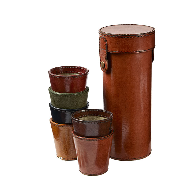 Leather Perudo Set, Conker Brown-1