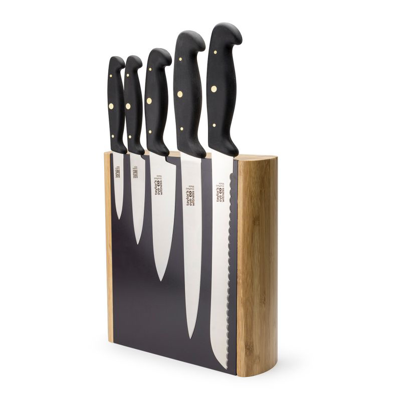 Professional Series Magnetic 5 Piece Knife Block Set, Black-0