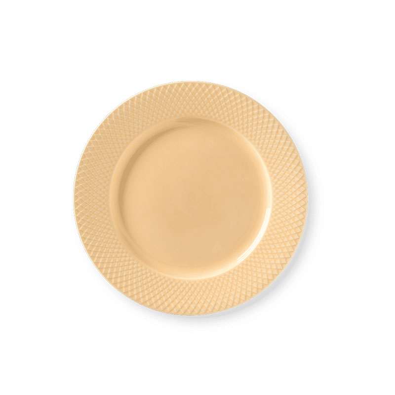 Rhombe Dinner Plate, D27cm, Sand-3