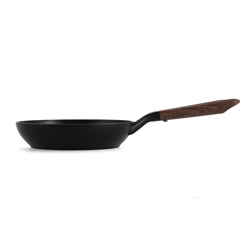 Eco-Smartshape Non Stick Wok with Dark Wood Patterned Handle, 20cm, Black-4