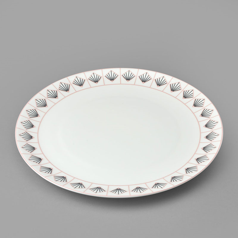 Zighy Dinner Plate, D28cm, Grey & Blush Pink-2