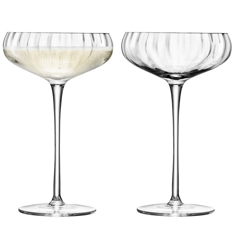 Aurelia Champagner Saucers Set of 2, 300ml, Clear Optic-0