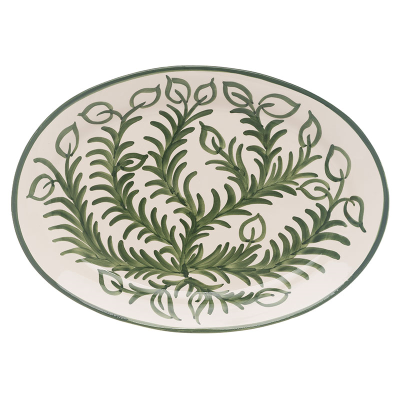 Vina Serving Platter, L36 x W26.5cm, Green-1