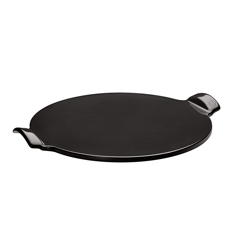 Ceramic Smooth Pizza Stone, 37cm, Black-1