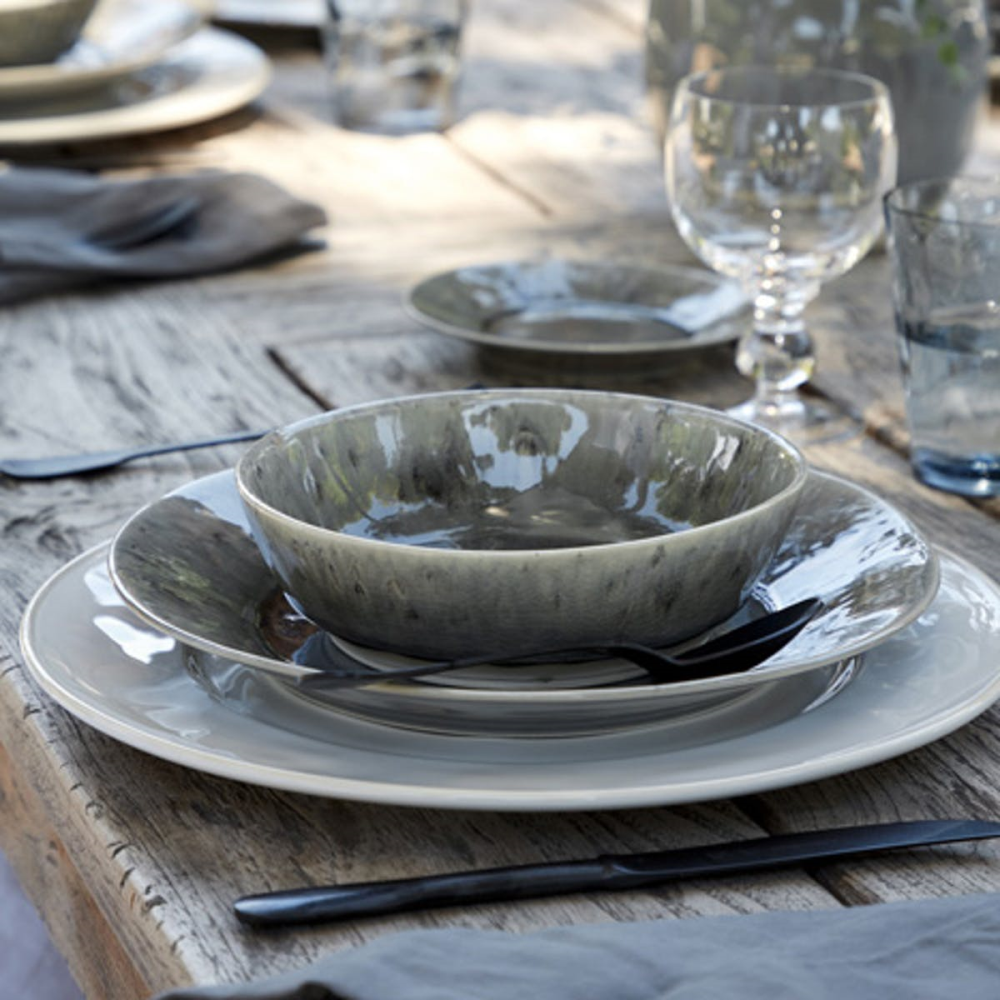 Madeira Set of 6 soup/pasta plates, 19cm, Grey-2