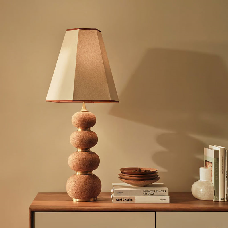 Naomi Table Lamp, H90cm, Brown-0