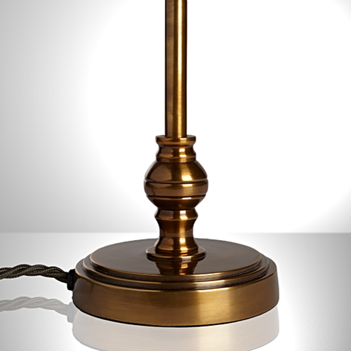 Chukka Table lamp - base only, H45 x W12cm, Antiqued Brass-1