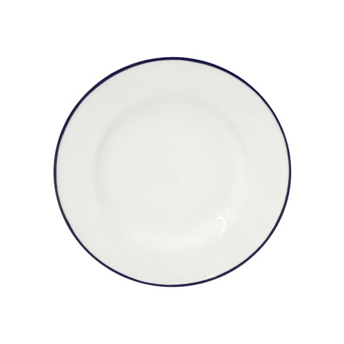 Beja Set of 6 bread plates, 15cm, white with blue rim-0