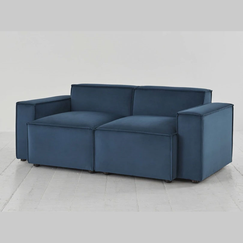 Model 03 2 Seater Velvet Sofa, Teal-2