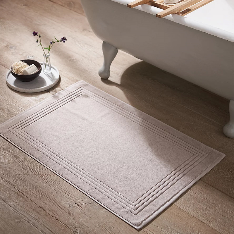 Egyptian Cotton Large Bath Mat, 70 x 110cm, Oatmeal-0