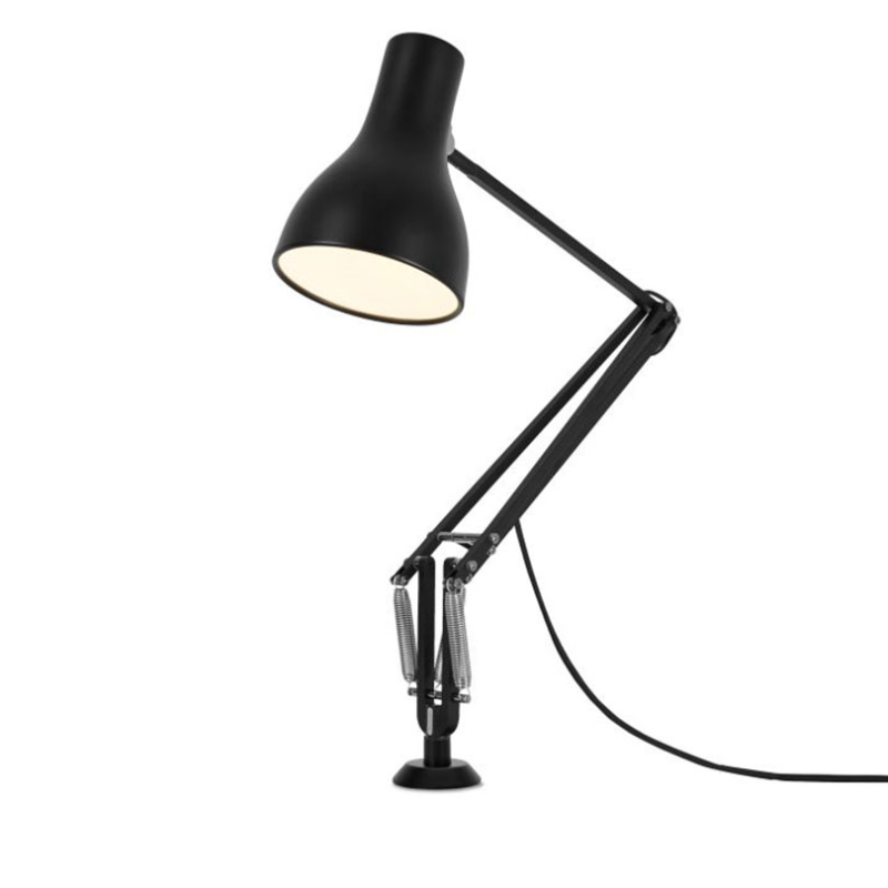 Type 75 Lamp with Desk Insert, Jet Black-2