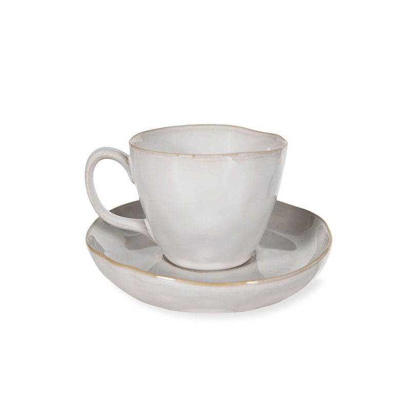 Ithaca Cup and Saucer, White-1