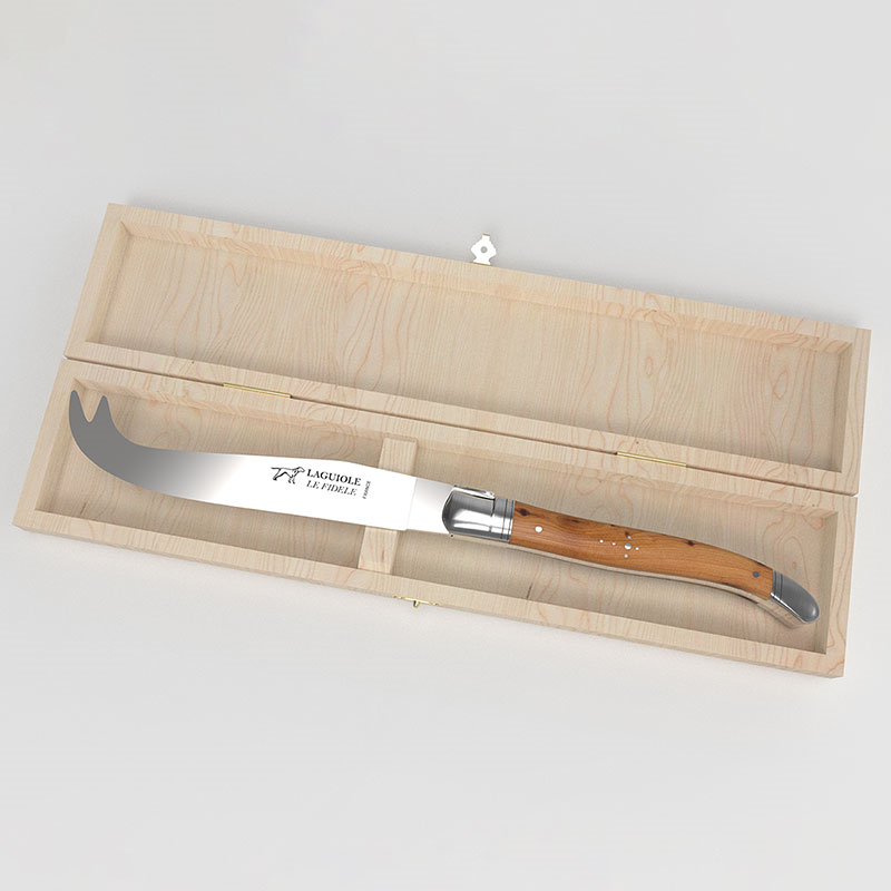 Laguiole Cheese Knife, Juniper Handle-0