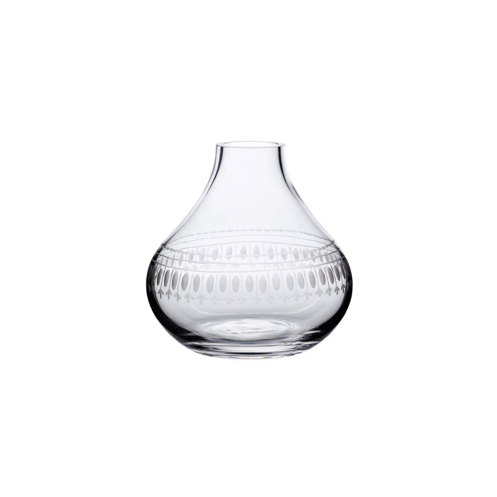 Ovals Vase, H11cm, Crystal-0