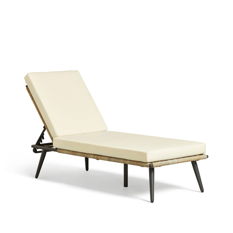 Cabrera Sun Lounger, H53 x W190 x D71cm, Cream-1