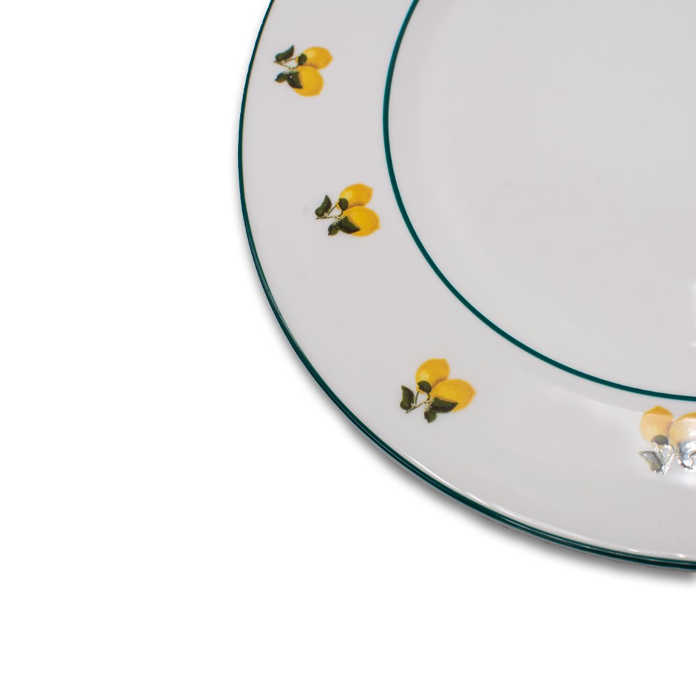 Lemon Collection Plate, H10 x W10cm, White-1