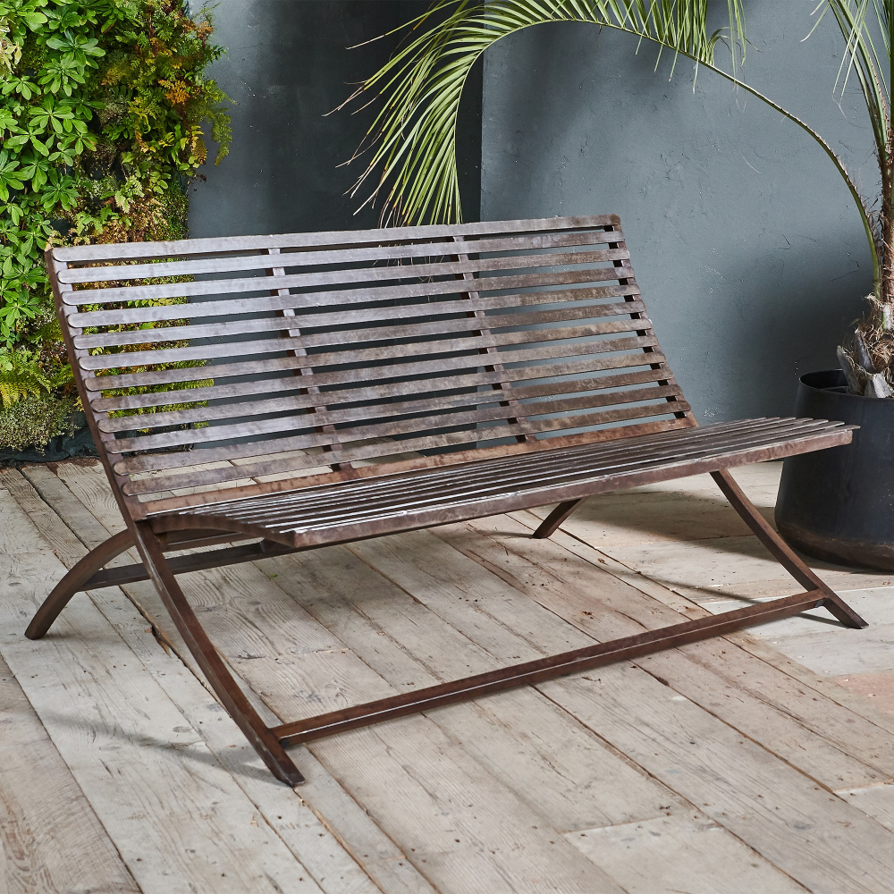 Odee Outdoor Bench, Iron-0