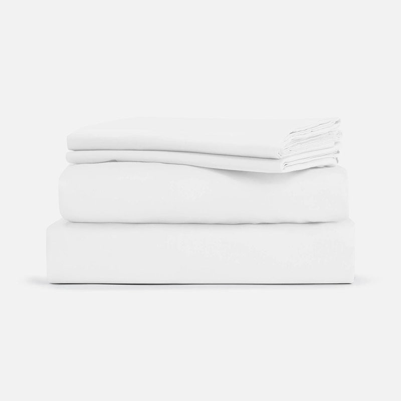 Silver Double Bedding Set, White-3