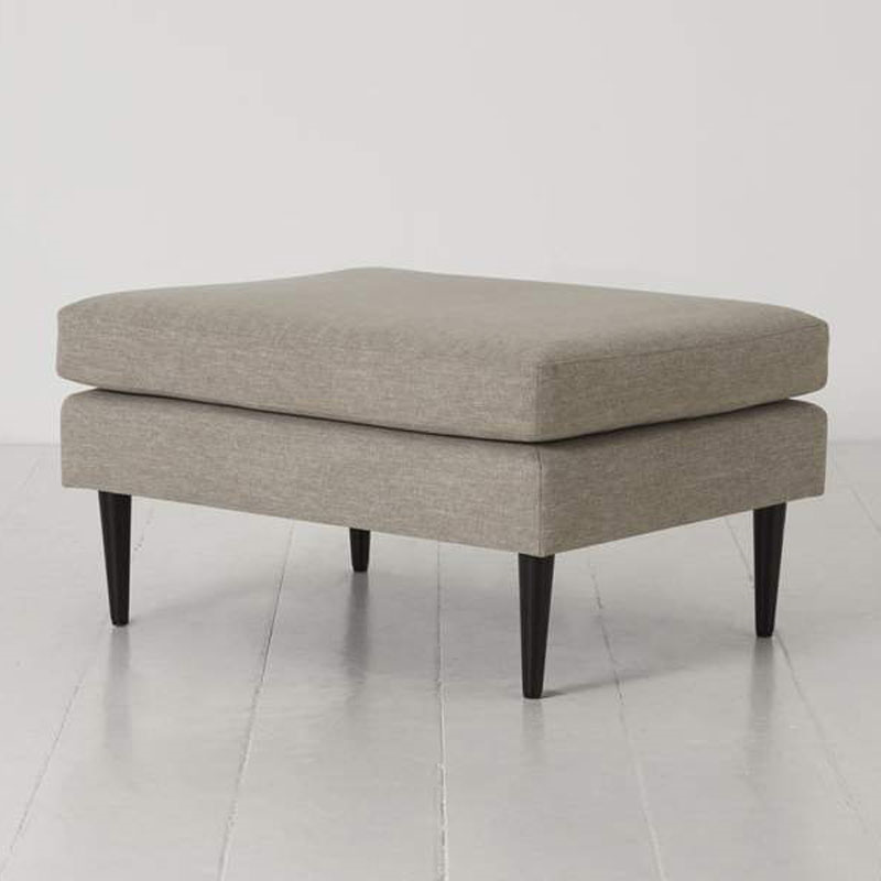 Model 01 Linen Ottoman, Pumice-1