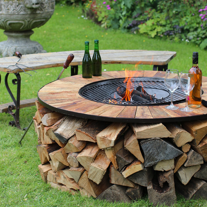 Firebowl Table, D120cm x H52cm, Black-0