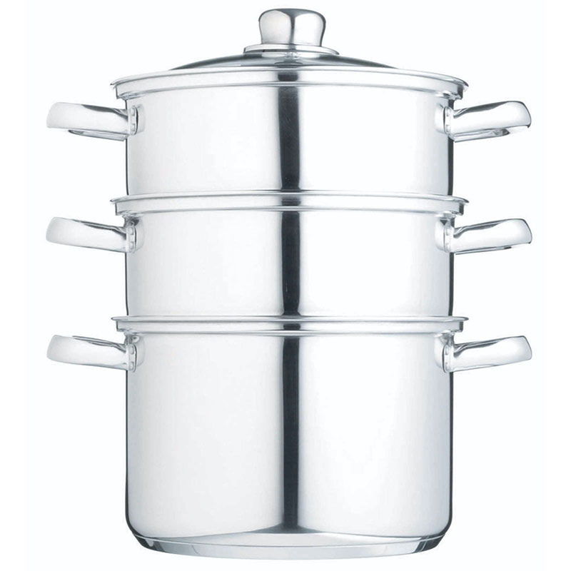 Steamer set 3 tier, 22cm, stainless steel-3