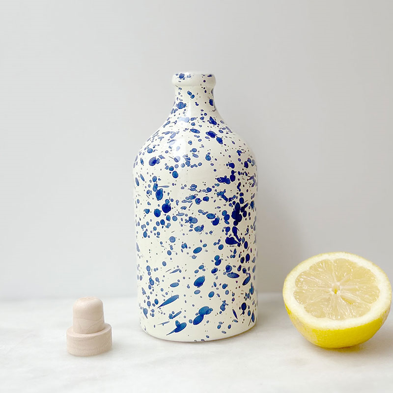 Splatter Ceramic Bottle, 500ml, Blueberry-0