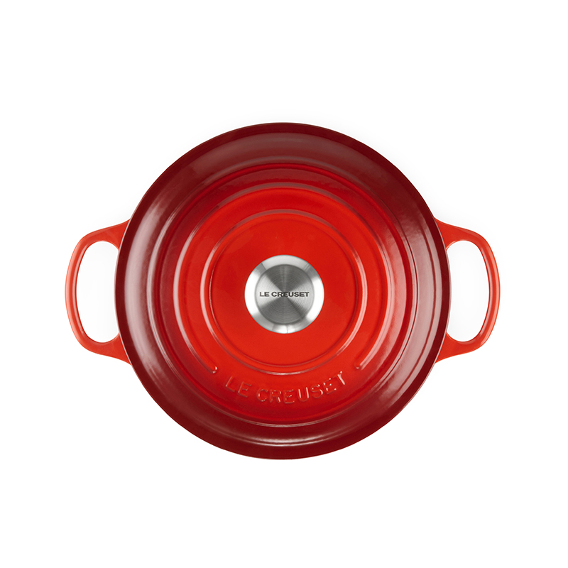 Signature Cast Iron Round casserole, 30cm - 8.1 litre, Cerise-1