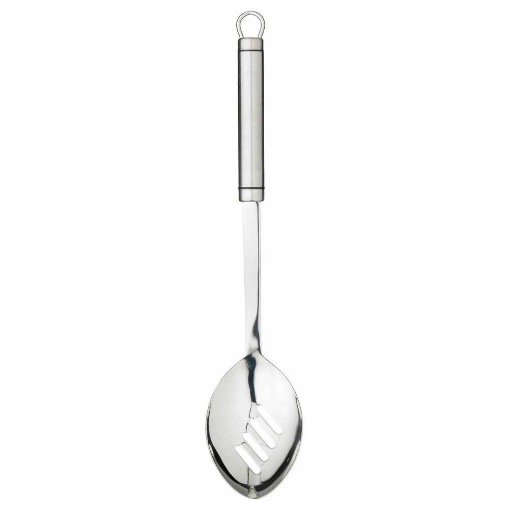 Oval Handled Slotted spoon, stainless steel-0