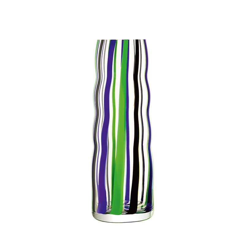 Folk Vase, H42cm, Black/Blue/Green-0