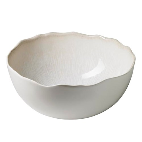 Plume Salad bowl, 28cm, white pearl-0