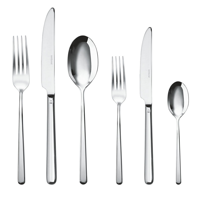 Linear 36 Piece Cutlery Set, Stainless Steel-0