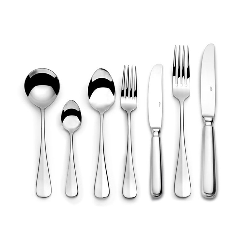 Meridia 60 Piece Cutlery Set With Beechwood Canteen, Mirror Finish-1