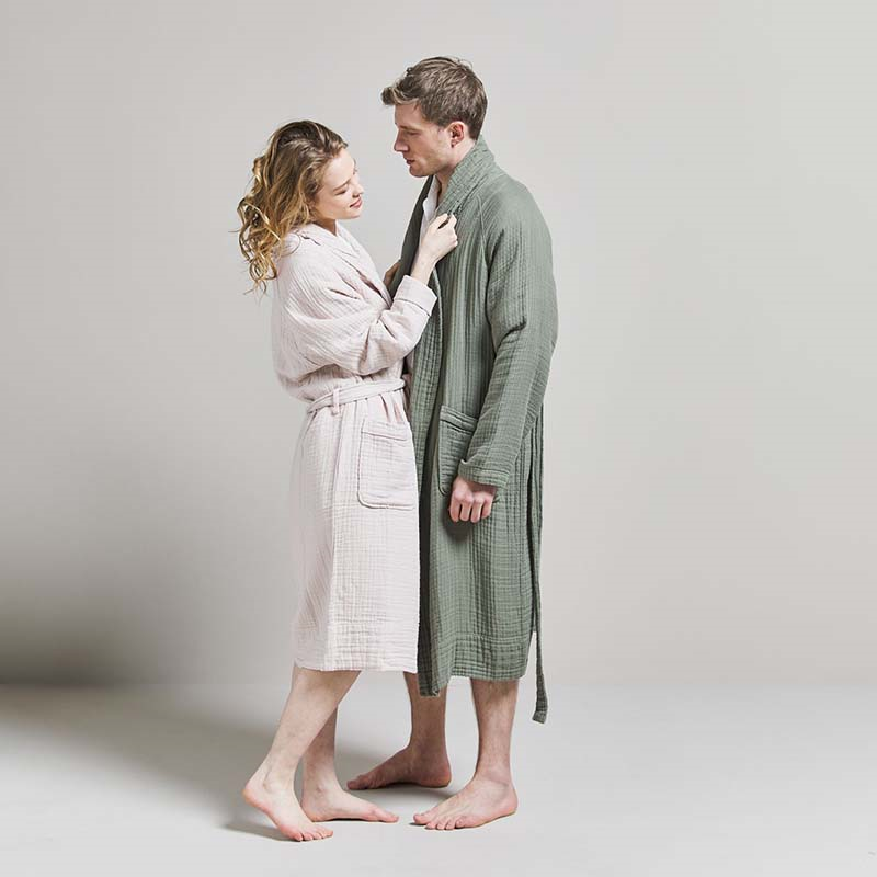 The Dream Cotton Robe, Large, Moss-1