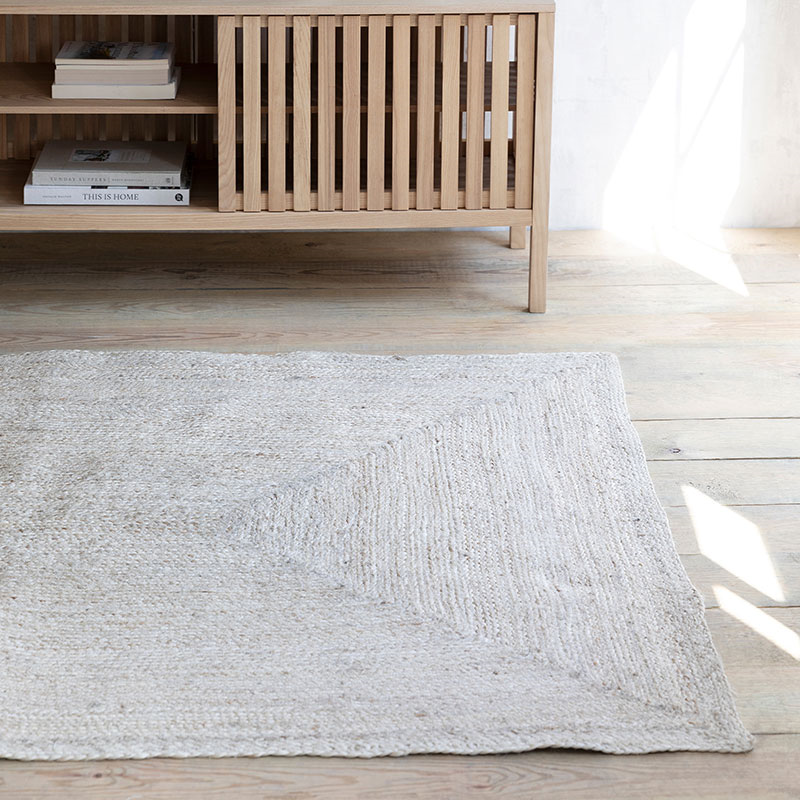 Classic Rectangular Rug, 120 x 180cm, Jute-0