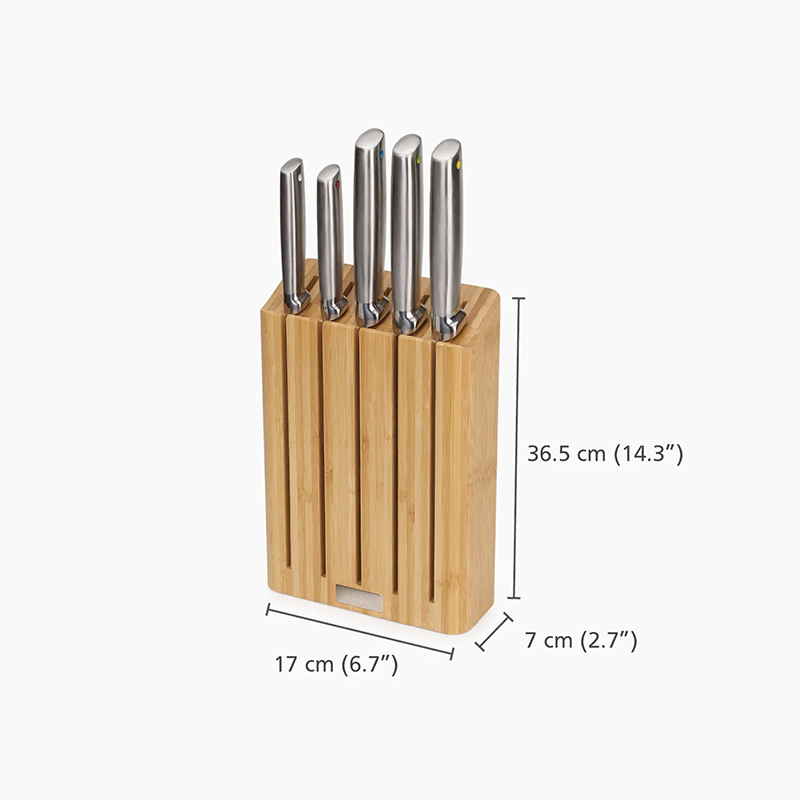 Elevate 5 Piece Knife Block, Bamboo-6