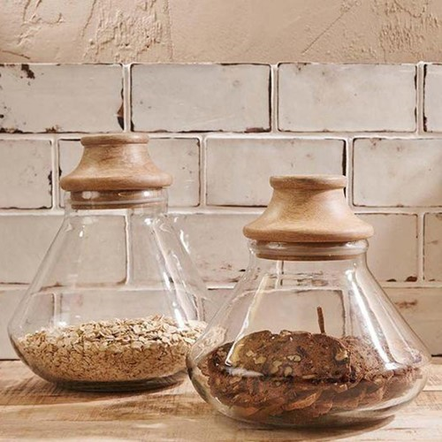 Deeka Storage Jar, Large, Clear-2