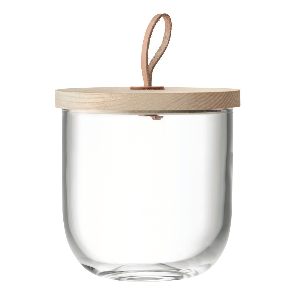 Ivalo Storage container with ash lid, H15.5cm, clear-1