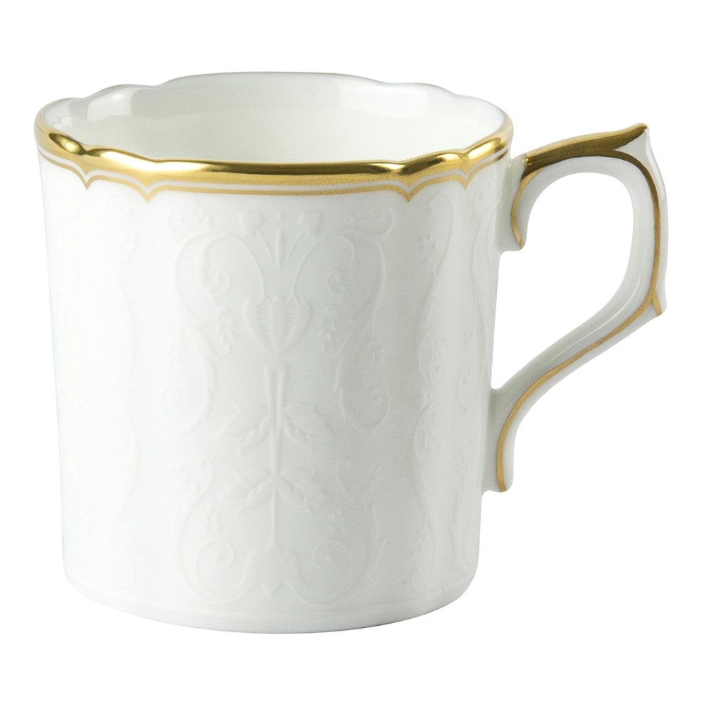 Darley Abbey Pure Gold Coffee cup, H6cm, White/Gold-0