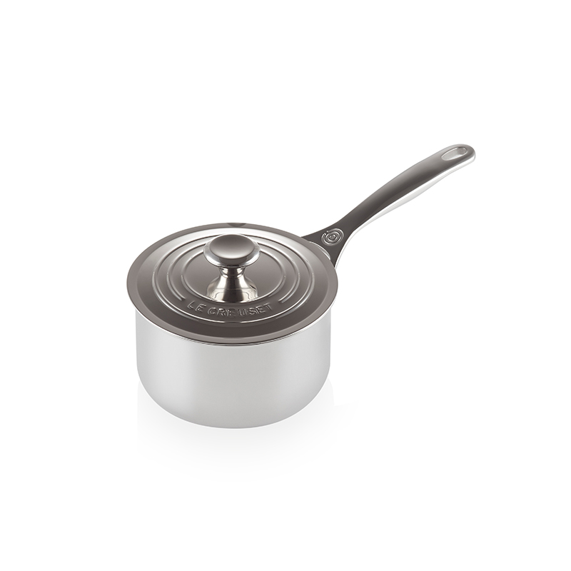 Signature Uncoated Saucepan with lid, 16cm, Stainless Steel-0