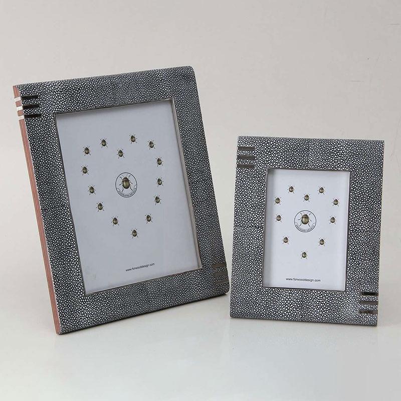 Chandler Photo  Frame, 7 x 5", Charcoal Shagreen-1