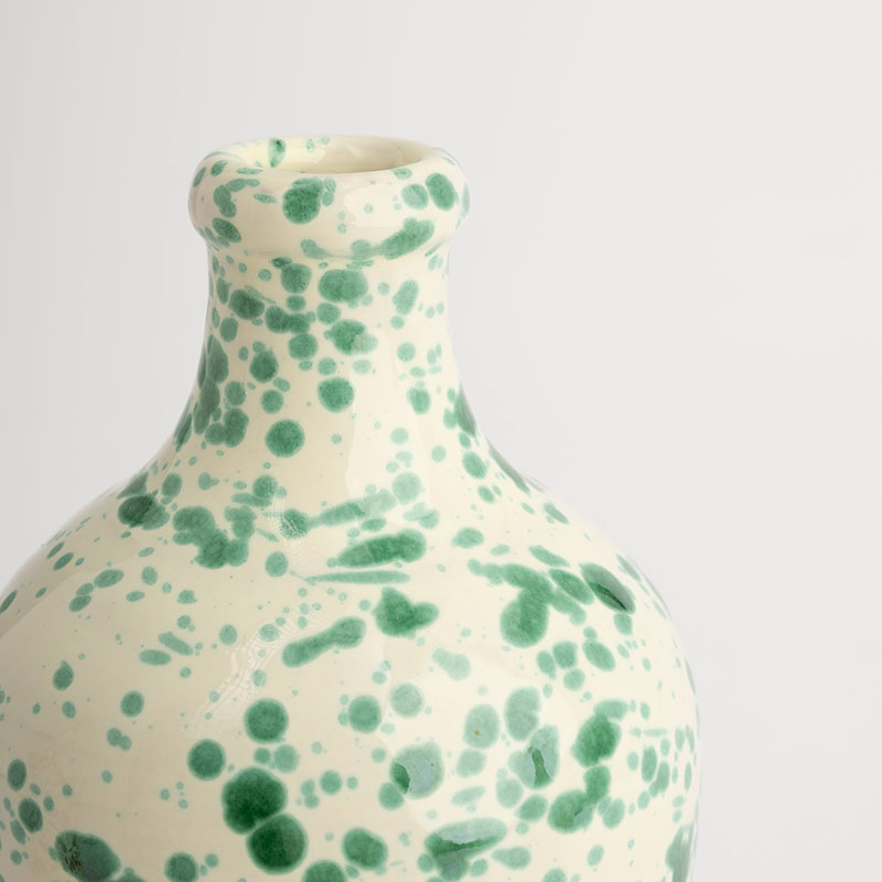 Splatter Ceramic Bottle, 500ml, Pistachio-2