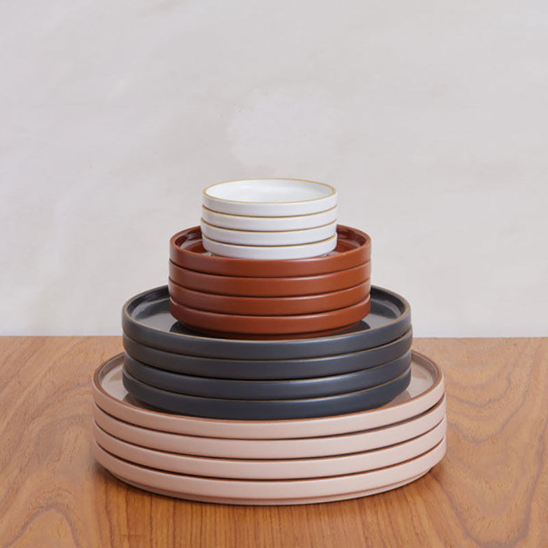 Set of 4 Salad Plates, 22cm, Terracotta-4