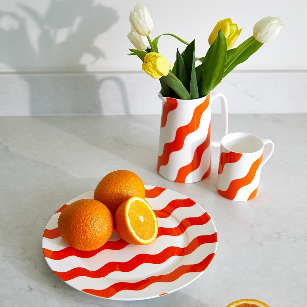 Scallop Collection Set of 2 Mugs, H10cm, Orange-0