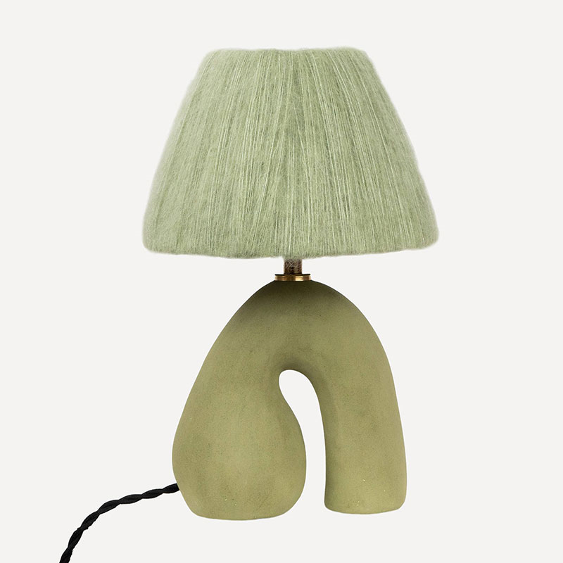 Hannah Simpson Studio 'Opposee' Table Lamp, H33cm, Cactus Green-0