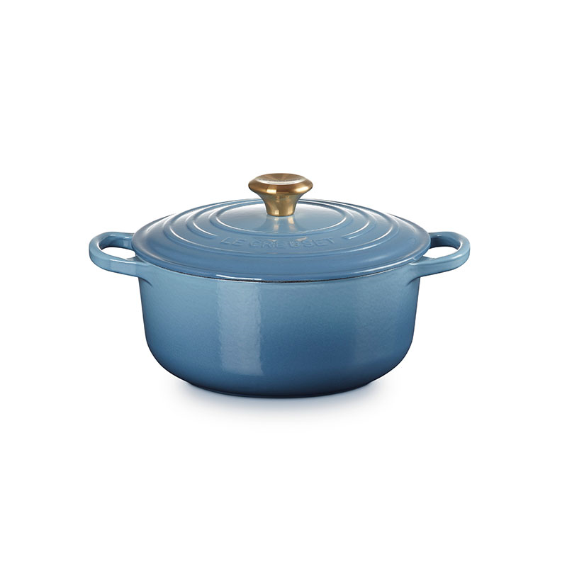 Signature Cast Iron Round Casserole, 20cm, Chambray-1