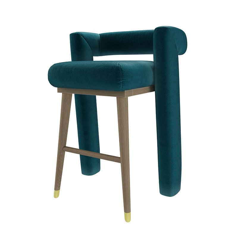 Fonda Stool, Deep Turquoise-0