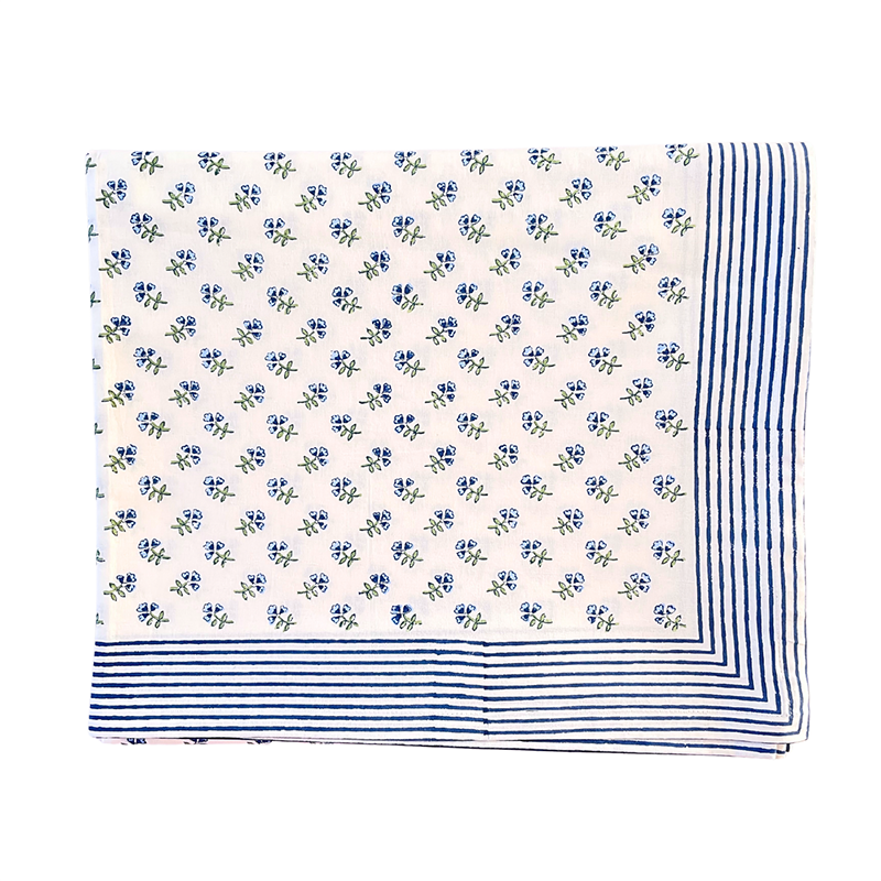 Ditsy Tablecloth, 150 x 250cm, Blue-1