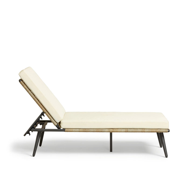 Cabrera Sun Lounger, H53 x W190 x D71cm, Cream-2