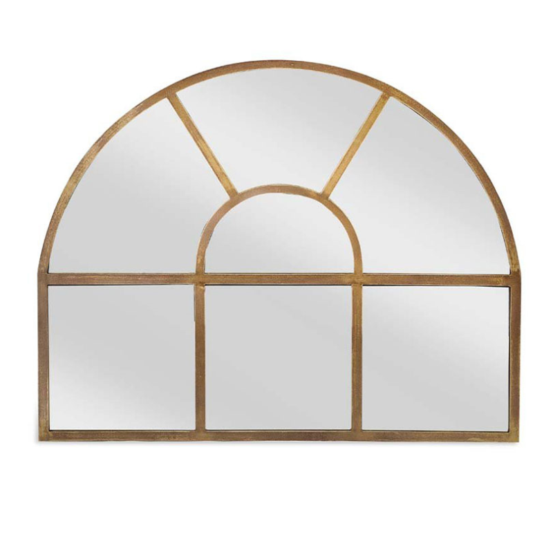 Imoma Overmantle Arch Mirror, H100 x W80cm, Brass-3