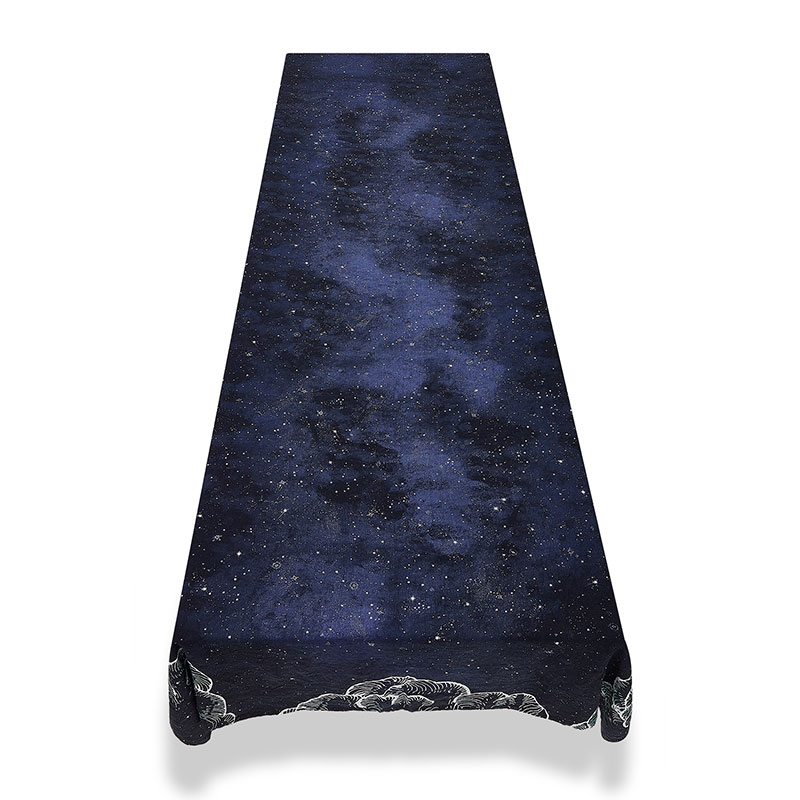 Constellation Linen Tablecloth, 250cm x 165cm, Cosmic Blue-1